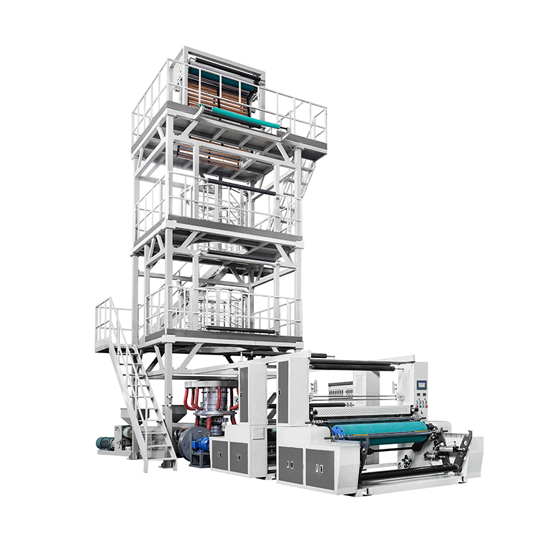 3 Layers Co-Extrusion Rotary Die Head Film Blowing Machine